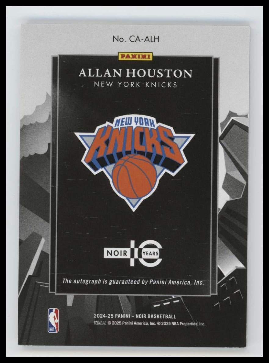 2024-25 Panini Noir Cinema Autographs #/15 Allan Houston #CA-ALH