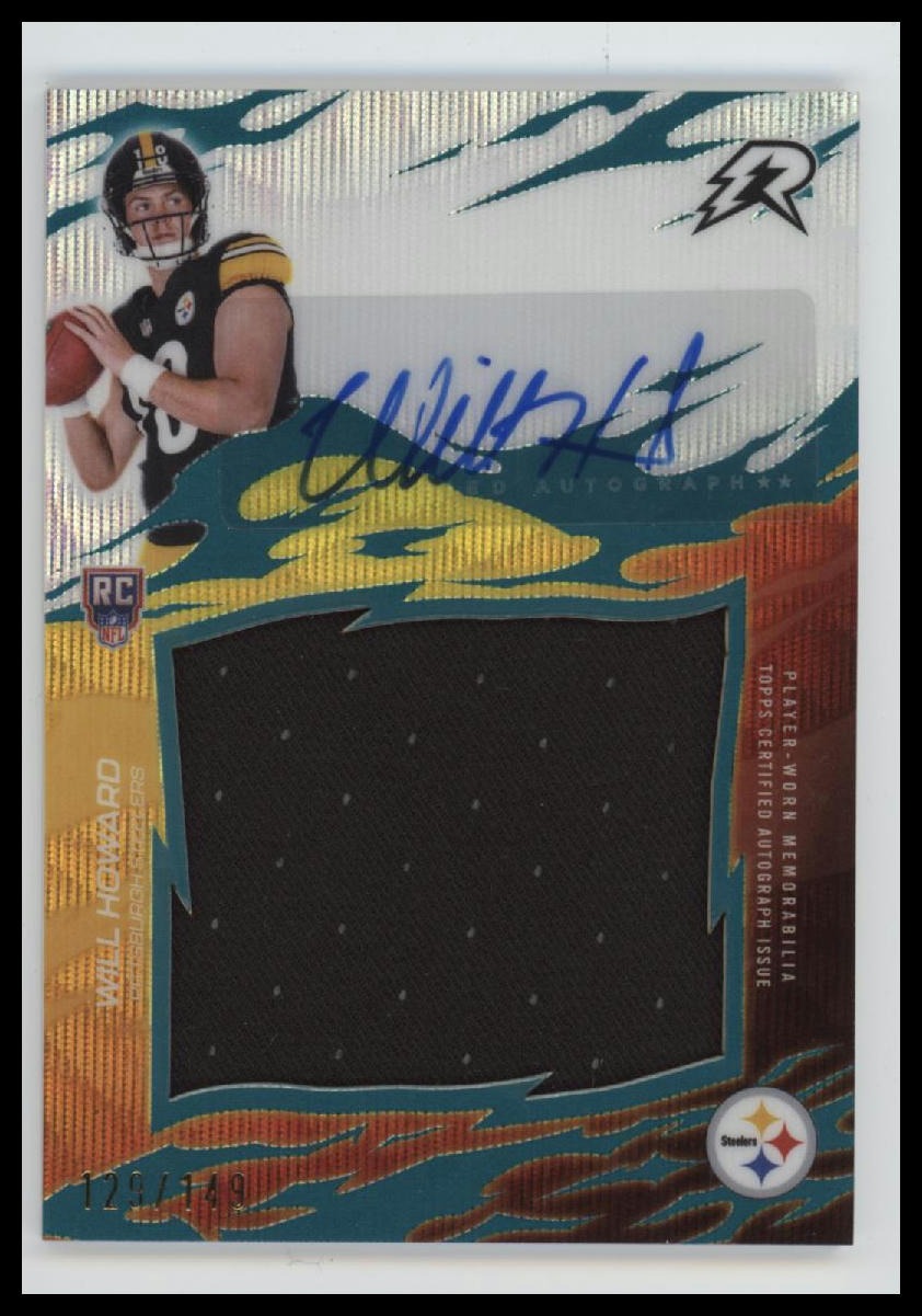 2025 Topps Resurgence Rookie Relic Auto Teal Surge Will Howard AU #RRS-WH