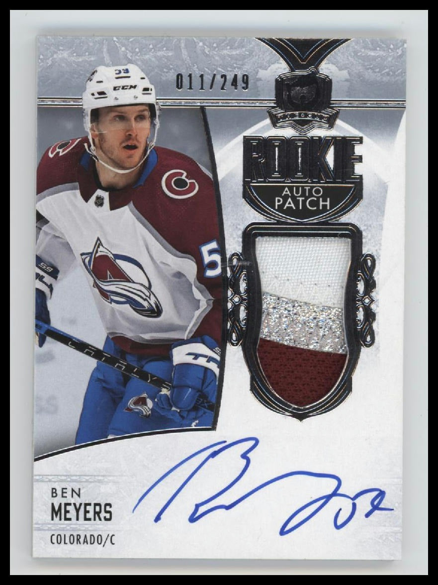 2022-23 Upper Deck The Cup Ben Meyers RC #/249 AU #123