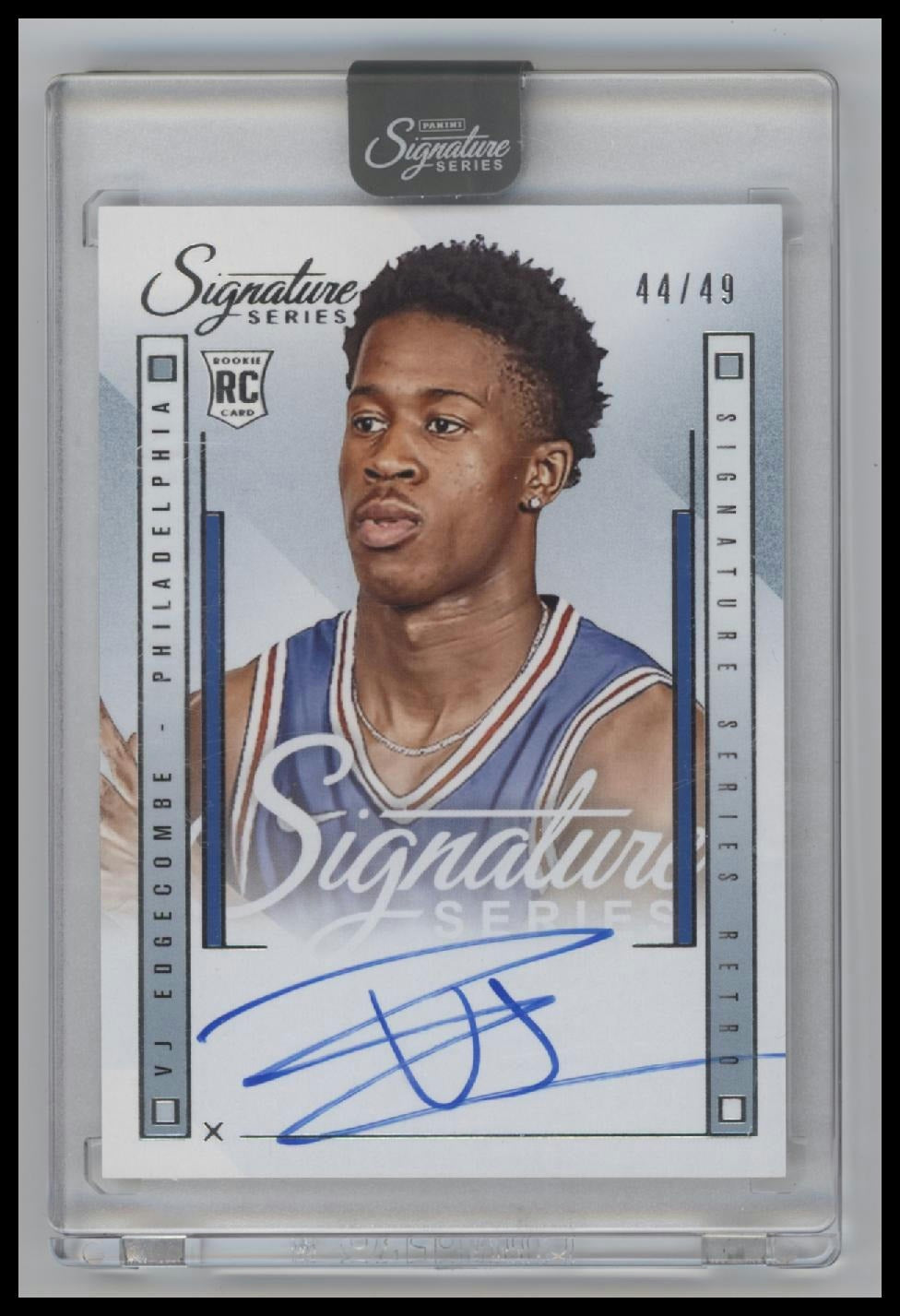 2025-26 Panini Signature Series Retro #/49 VJ Edgecombe #SSR-VJ Encased