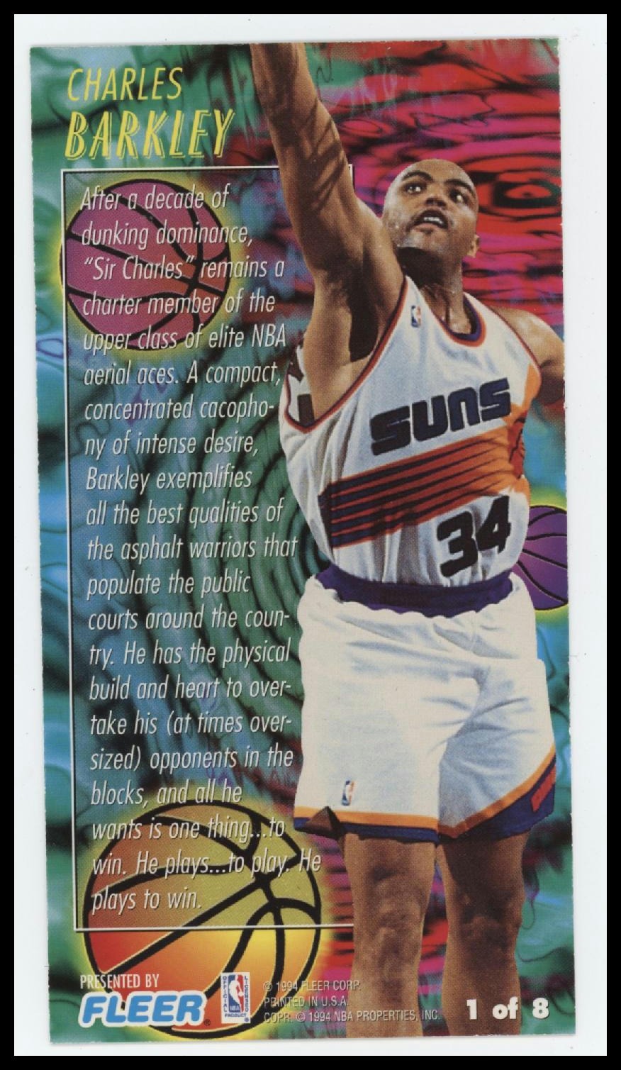 1994-95 Jam Session Slam Dunk Heroes Charles Barkley #1