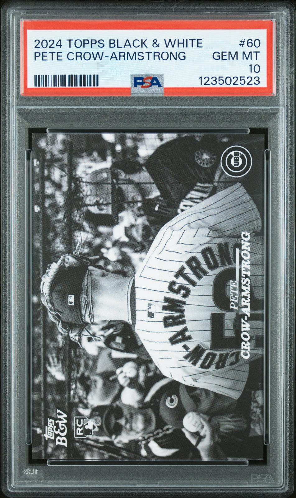 2024 Topps Black And White Pete Crow-Armstrong 10 PSA #60