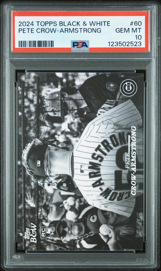 2024 Topps Black And White Pete Crow-Armstrong 10 PSA #60