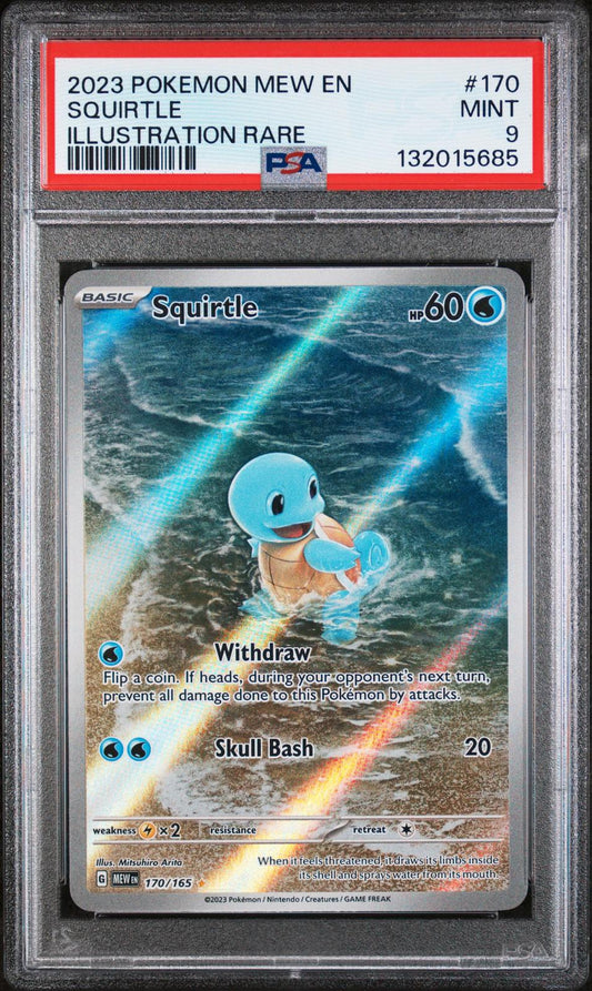 2023 Pokemon 151 Illustration Rare Squirtle 9 PSA #170