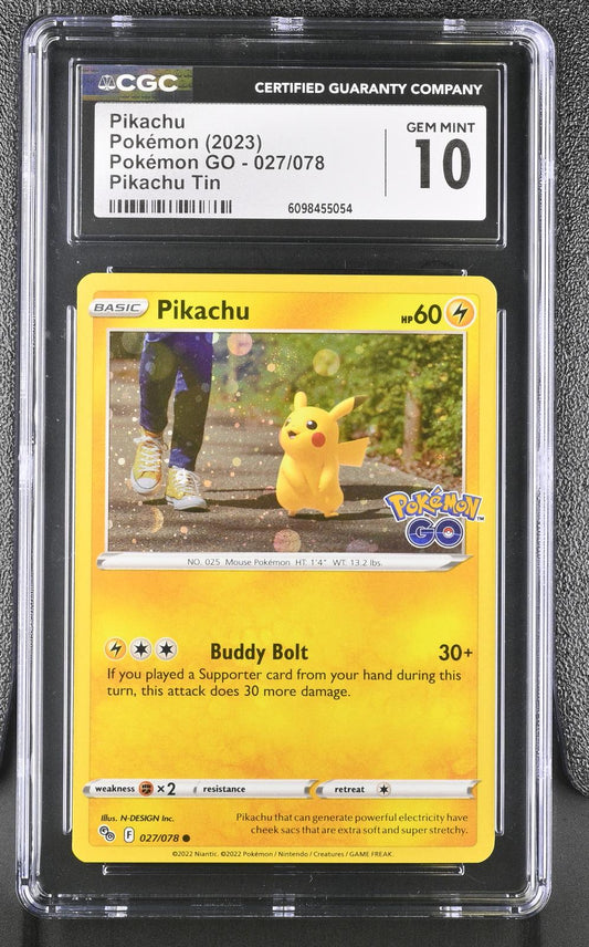 2023 Pokemon GO Pikachu 10 CGC #027/078