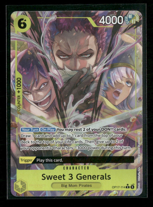 The World's Strongest Warriors Sweet 3 Generals (Alternate Art) #OP17-114