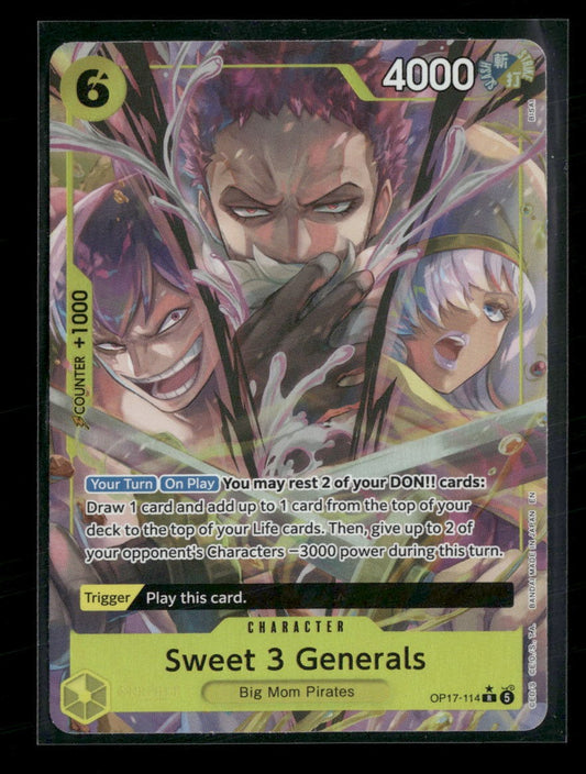 The World's Strongest Warriors Sweet 3 Generals (Alternate Art) #OP17-114