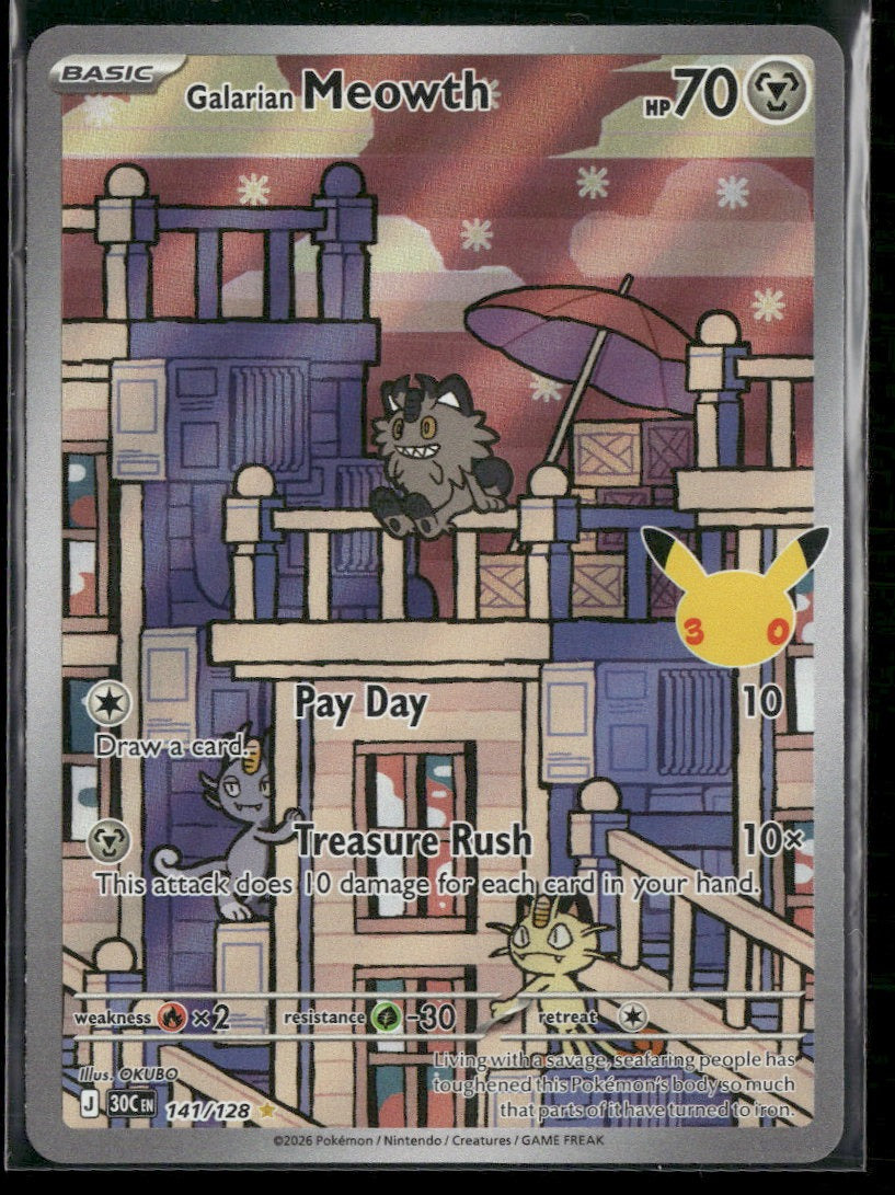 ME: 30th Celebration Galarian Meowth #141/128