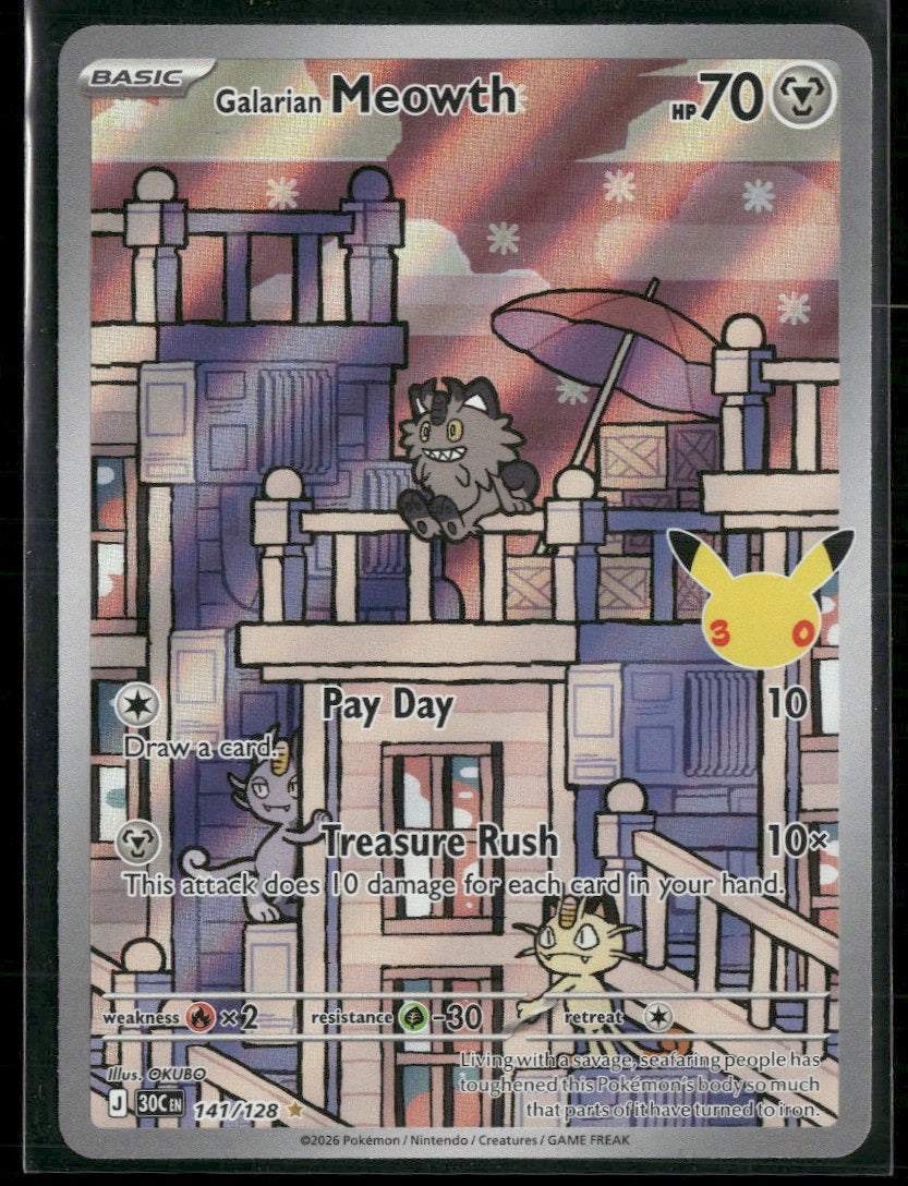 ME: 30th Celebration Galarian Meowth #141/128