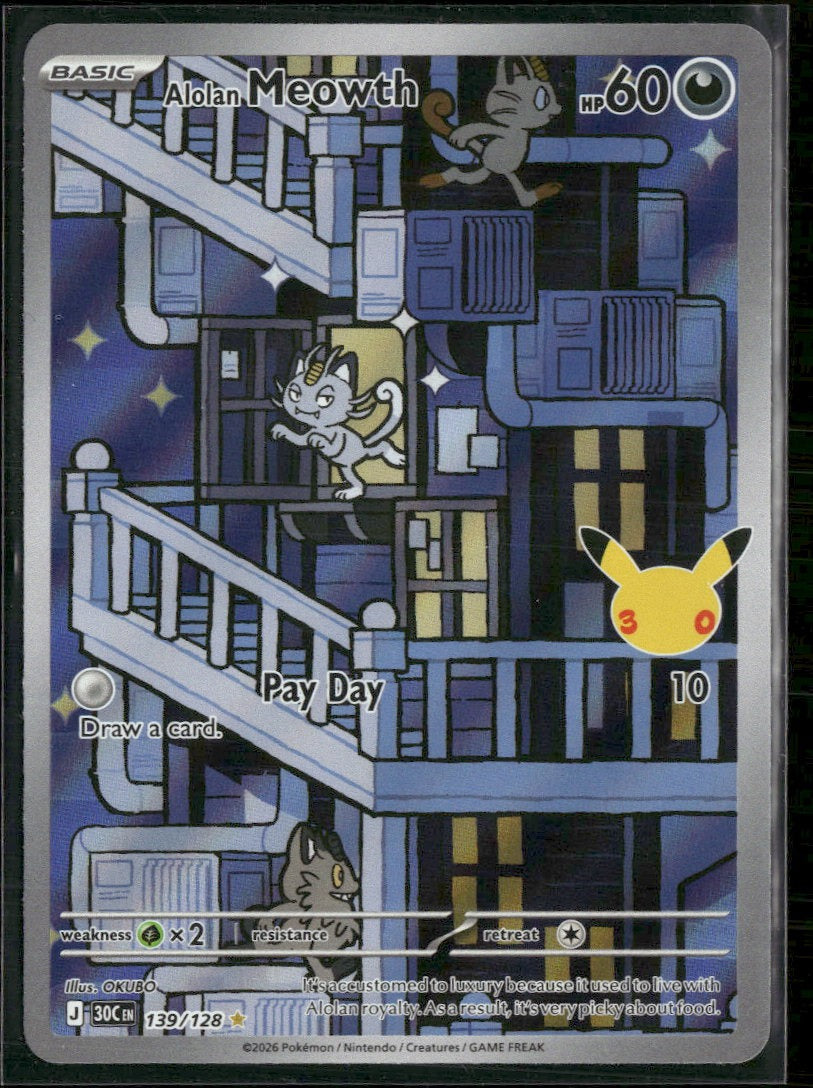 ME: 30th Celebration Alolan Meowth #139/128