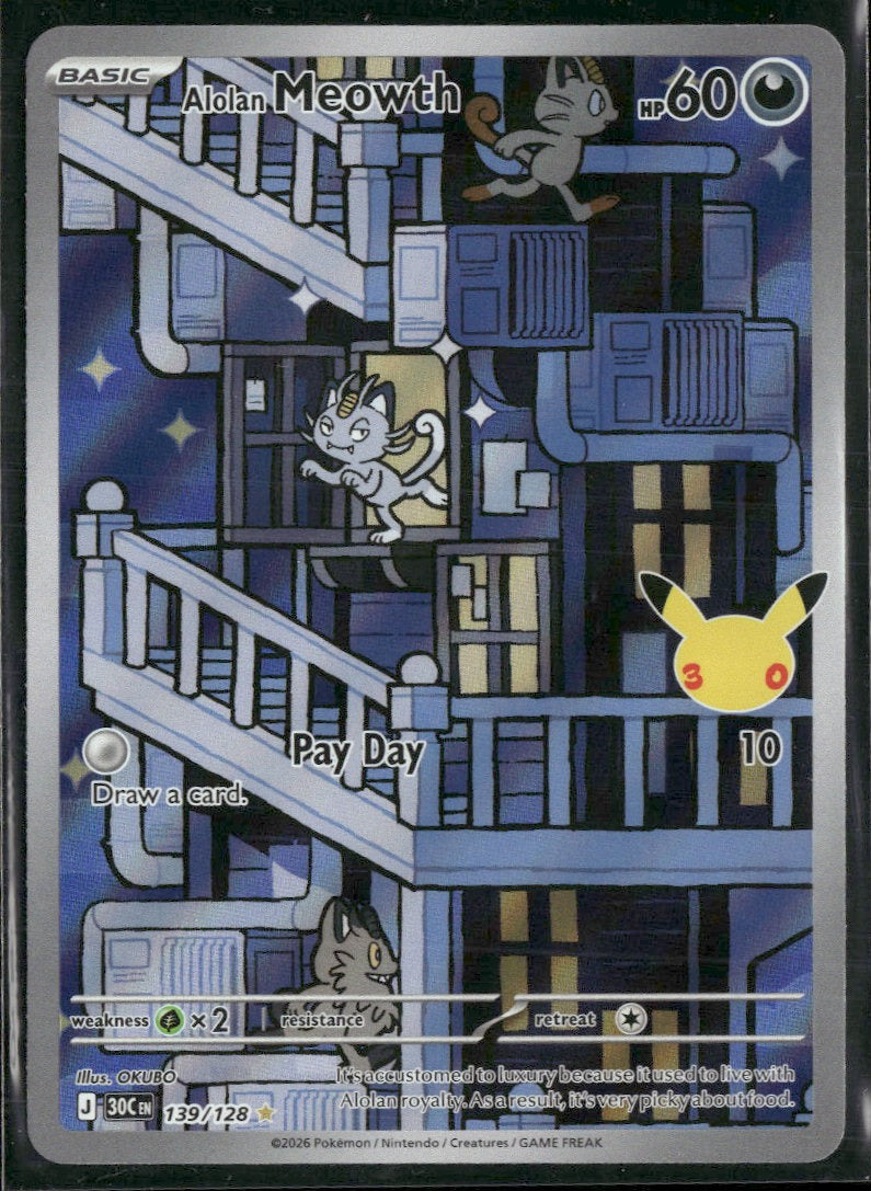 ME: 30th Celebration Alolan Meowth #139/128