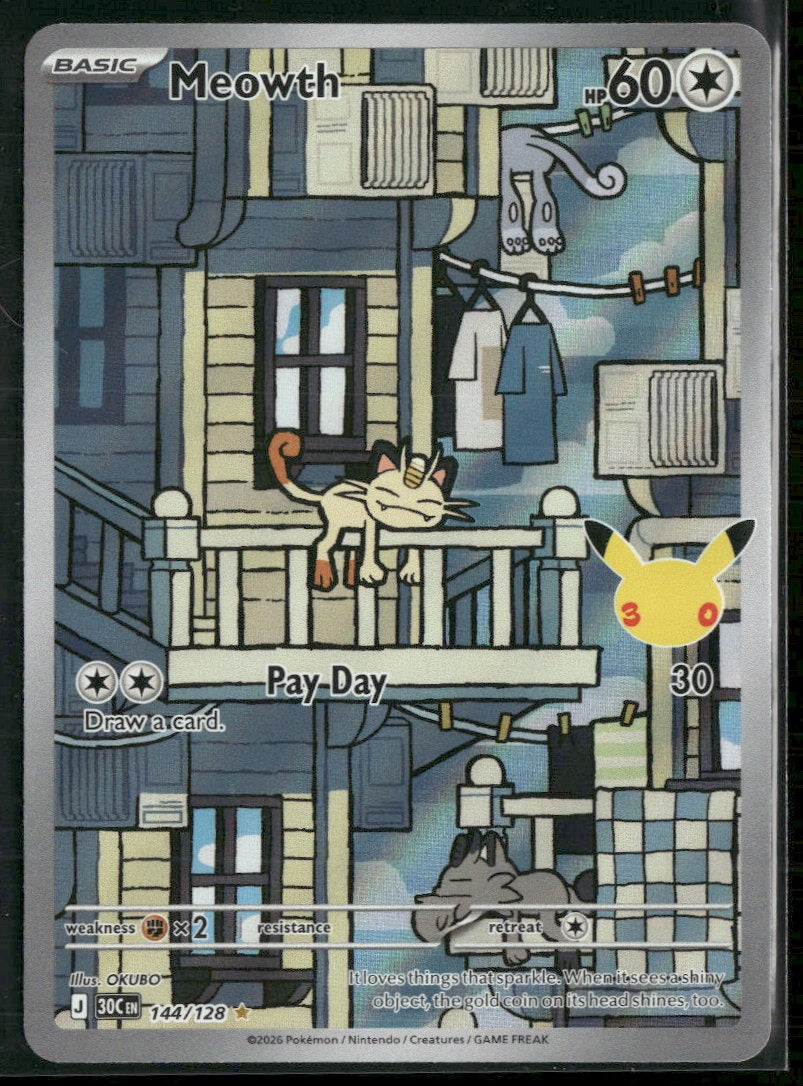 ME: 30th Celebration Meowth #144/128
