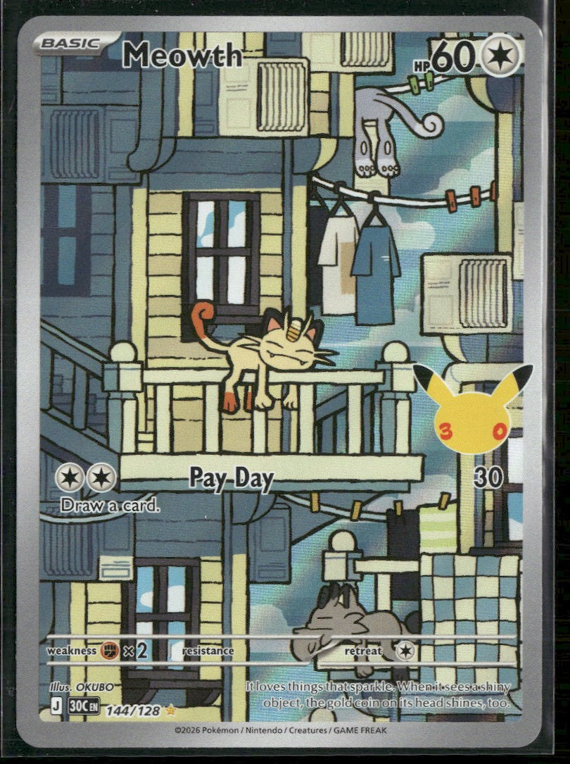 ME: 30th Celebration Meowth #144/128