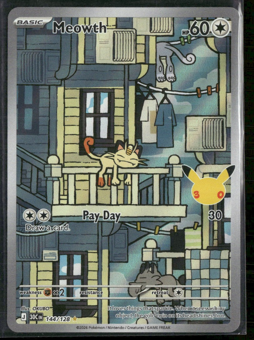 ME: 30th Celebration Meowth #144/128