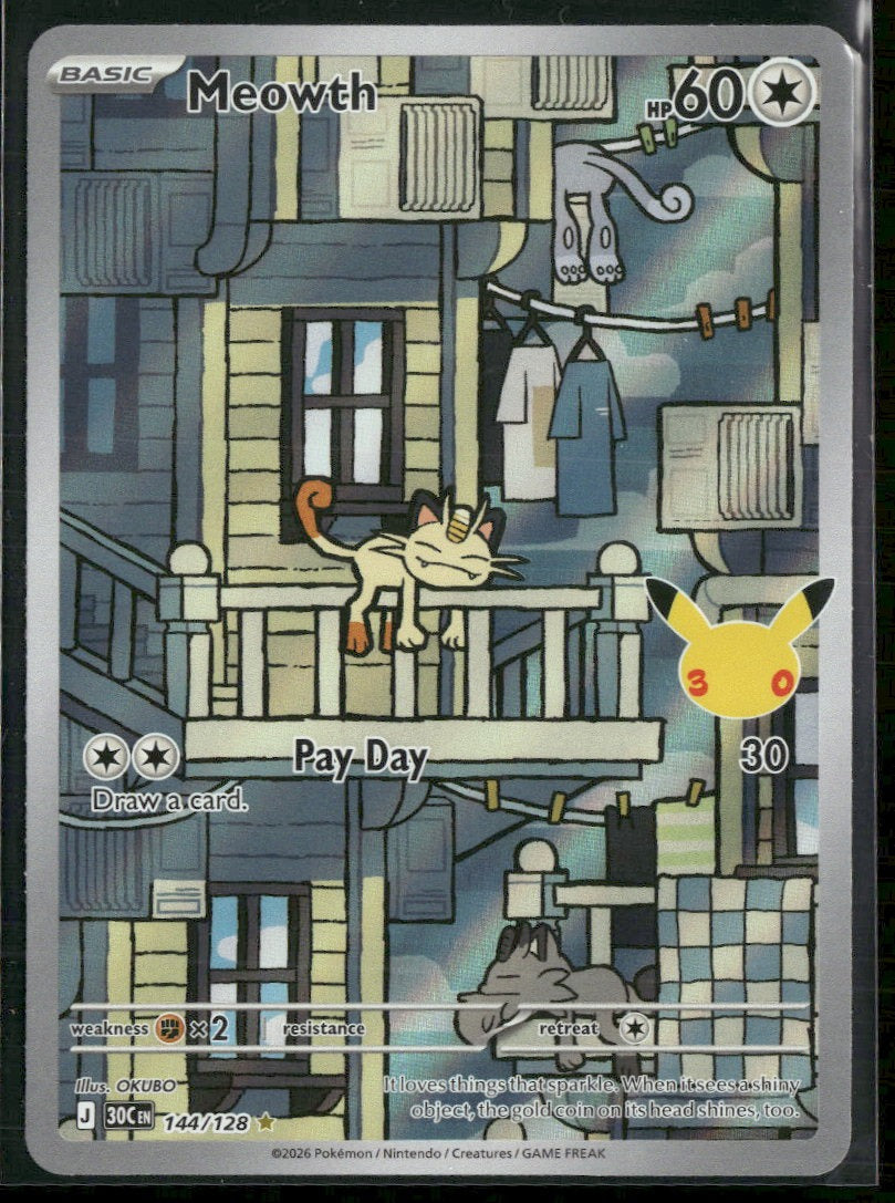 ME: 30th Celebration Meowth #144/128