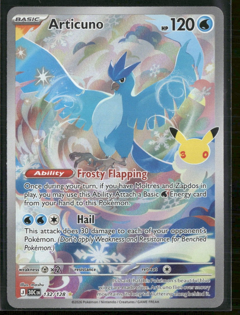 ME: 30th Celebration Articuno #132/128