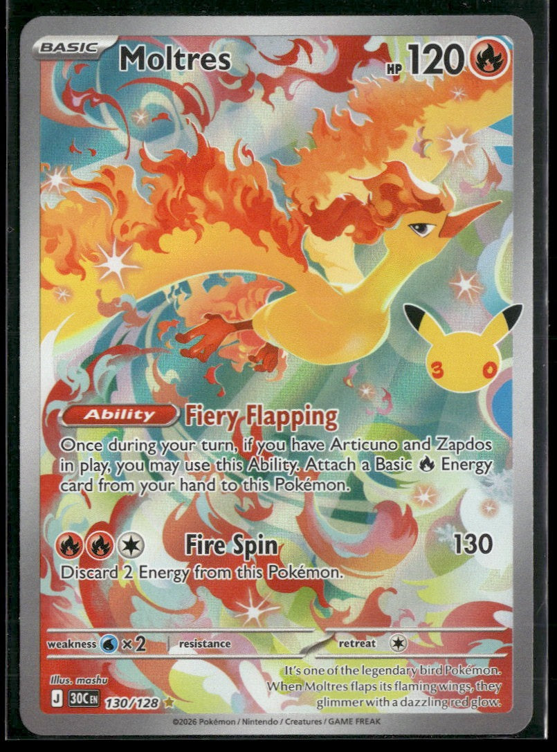 ME: 30th Celebration Moltres #130/128