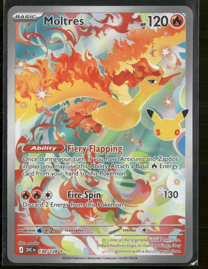 ME: 30th Celebration Moltres #130/128