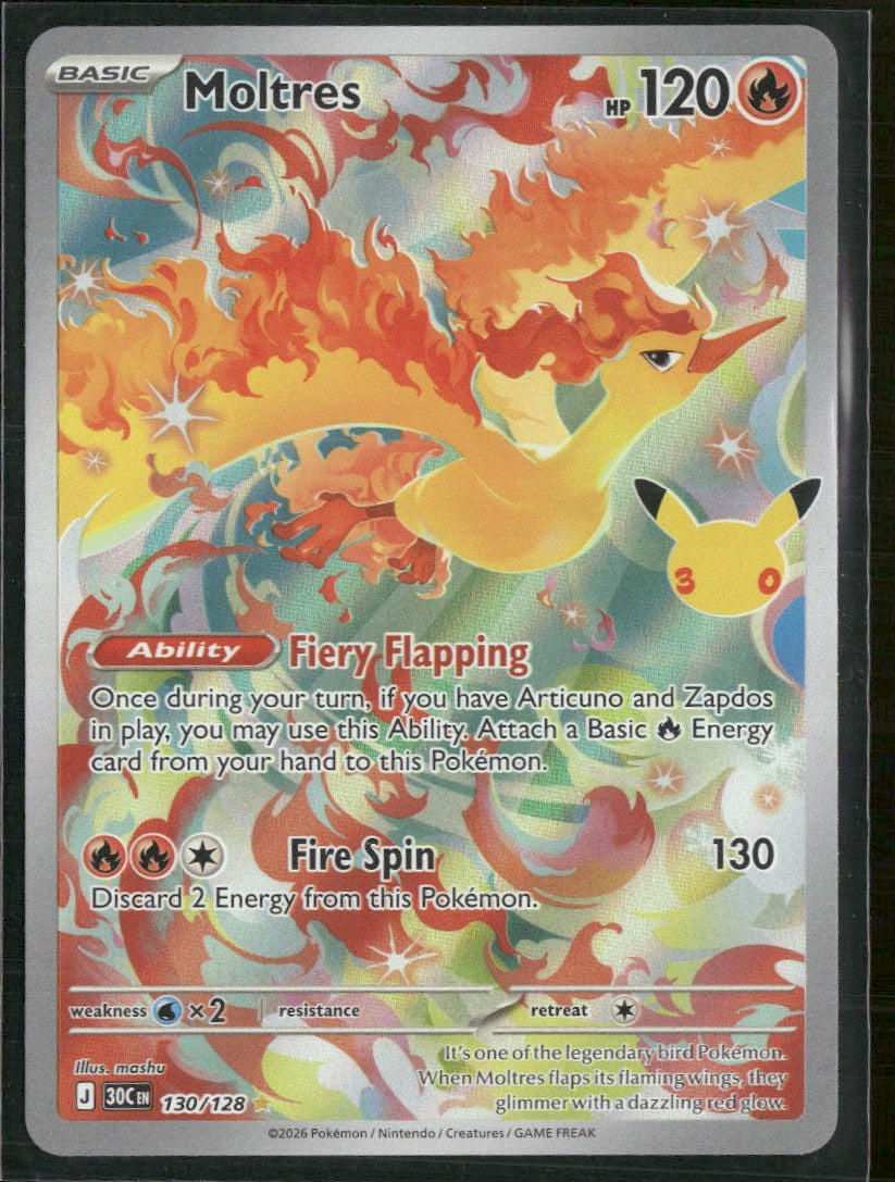 ME: 30th Celebration Moltres #130/128
