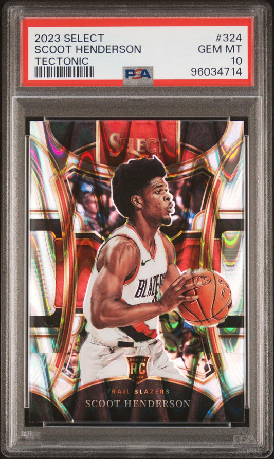 2023 Panini Select Tectonic Scoot Henderson 10 PSA #324