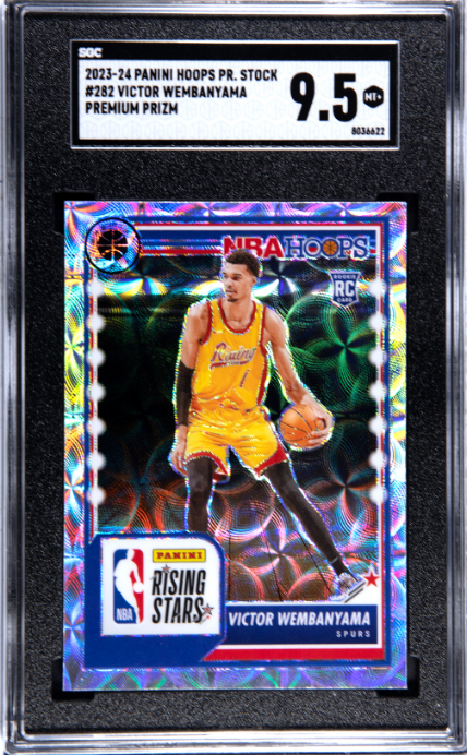 2023-24 Panini Hoops Premium Stock Premium Prizm Victor Wembanyama 9.5 SGC #282