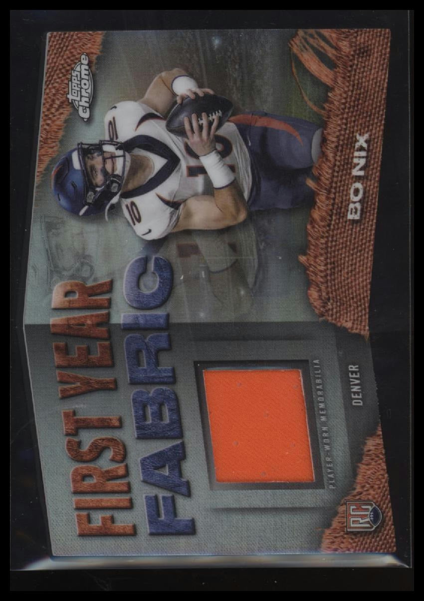 2024 Topps Chrome First Year Fabric Relics Bo Nix #FYF-BN