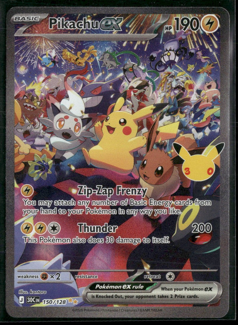 ME: 30th Celebration Pikachu ex #150/128