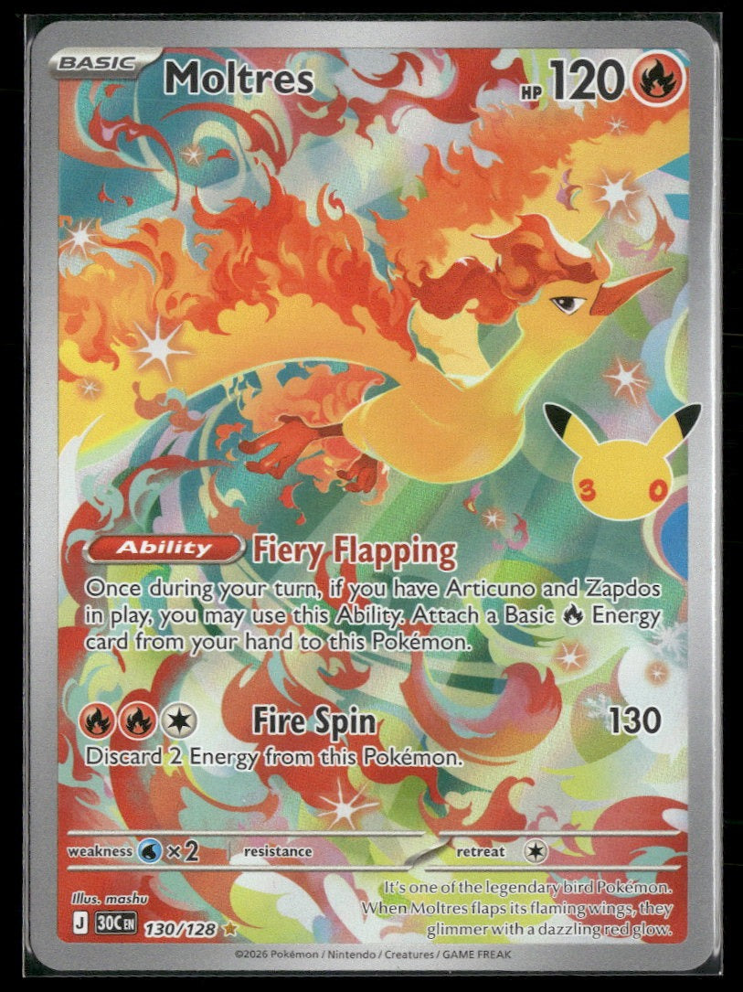 ME: 30th Celebration Moltres #130/128