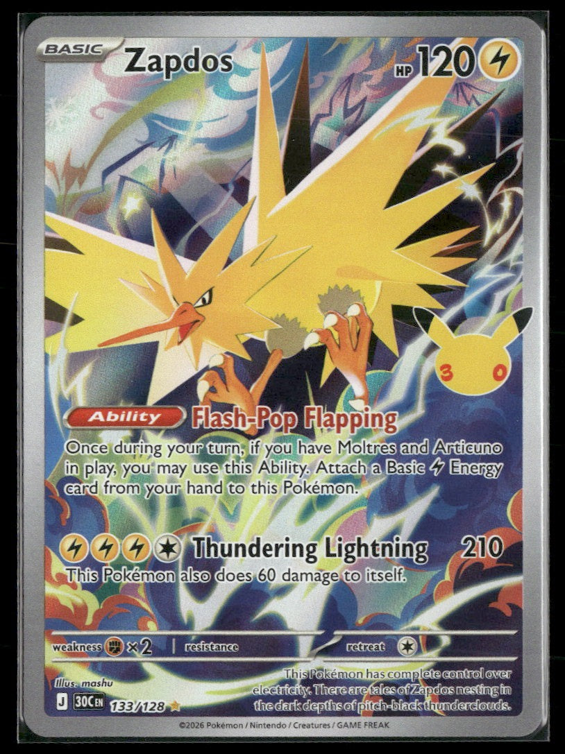 ME: 30th Celebration Zapdos #133/128