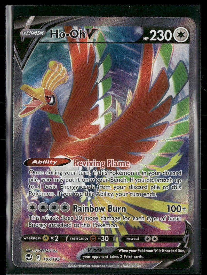 SWSH12: Silver Tempest Ho-Oh V (Full Art) #187/195
