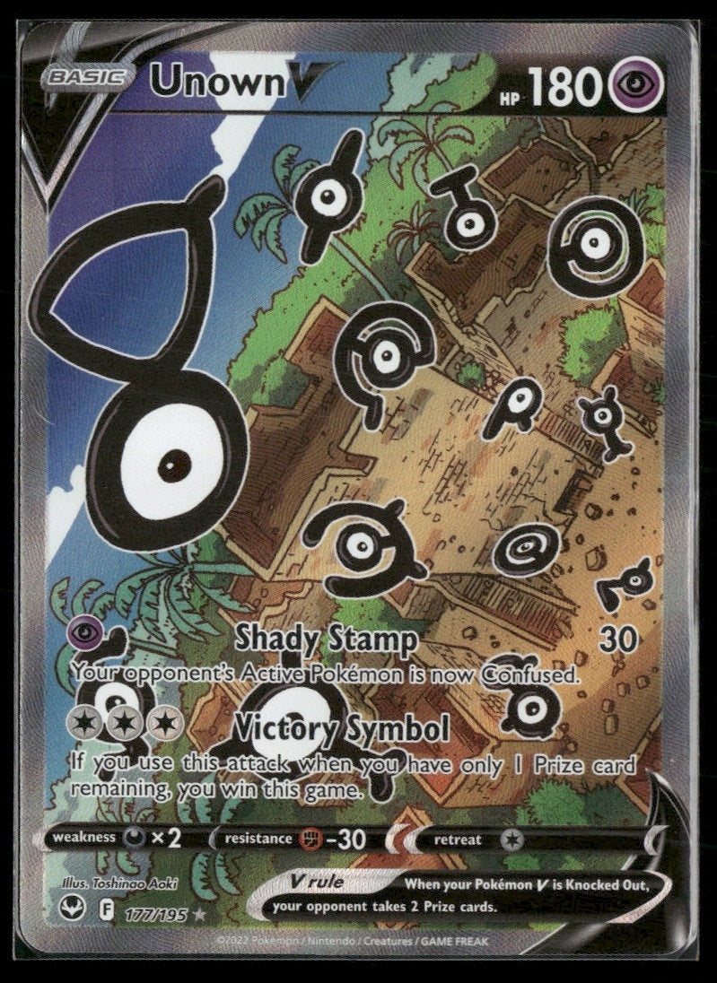 SWSH12: Silver Tempest Unown V (Alternate Full Art) #177/195