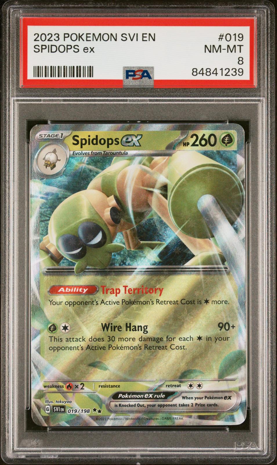 2023 Pokemon Svi En-Scarlet & Violet Spidops Ex 8 PSA #019