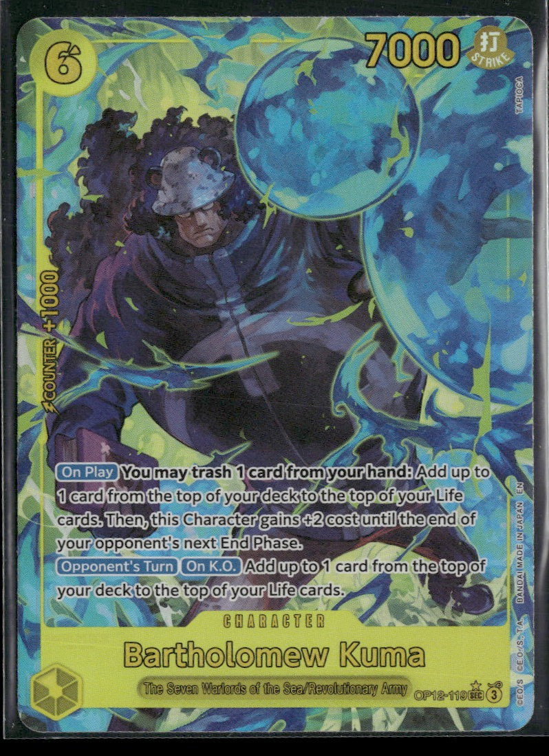 Legacy of the Master Bartholomew Kuma (Alternate Art) #OP12-119