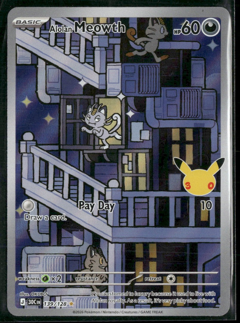 ME: 30th Celebration Alolan Meowth #139/128
