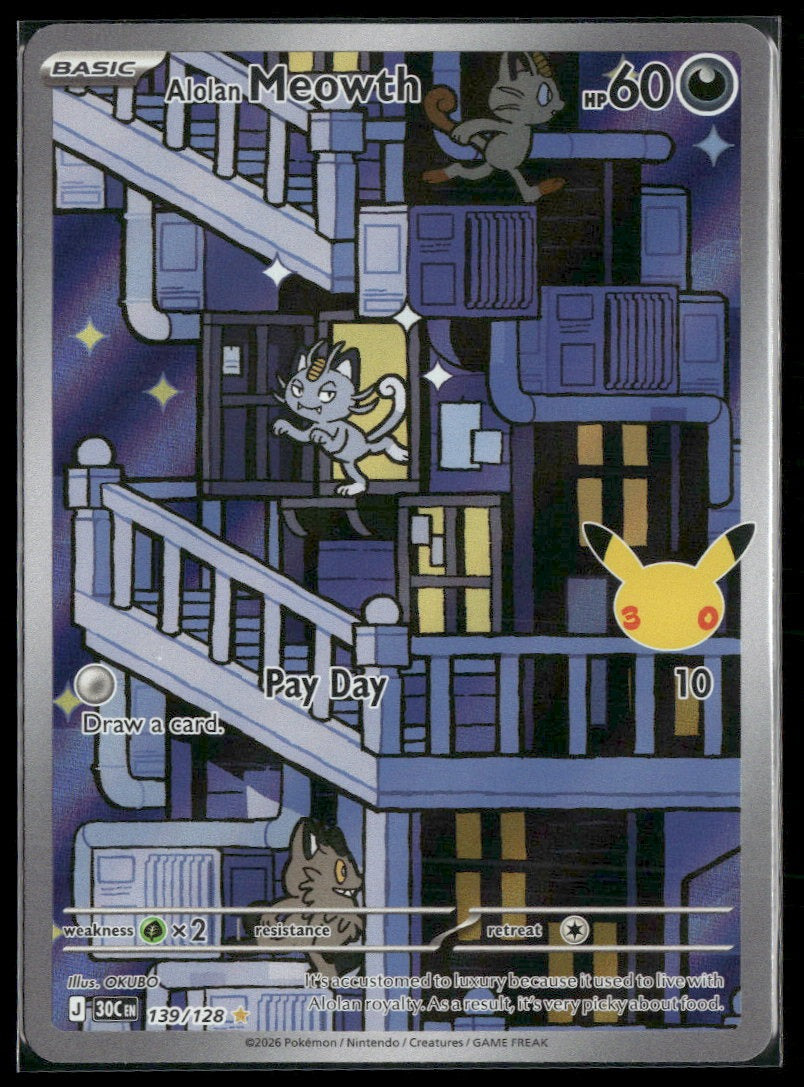 ME: 30th Celebration Alolan Meowth #139/128