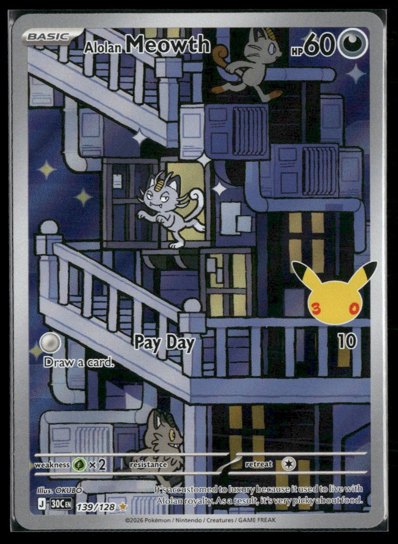 ME: 30th Celebration Alolan Meowth #139/128