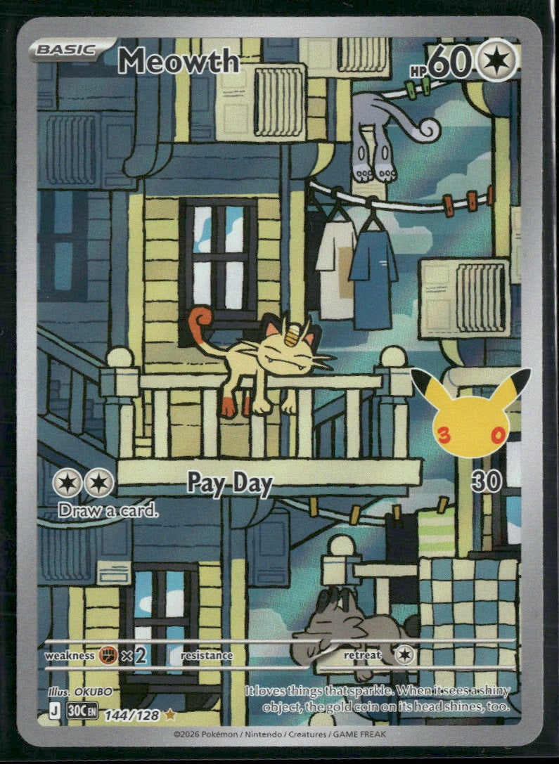 ME: 30th Celebration Meowth #144/128