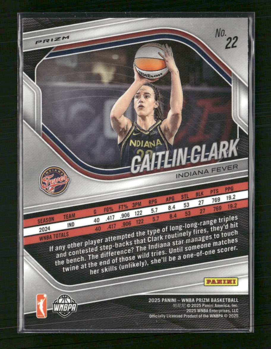 2025 Panini Prizm WNBA Ice Prizm Caitlin Clark #22