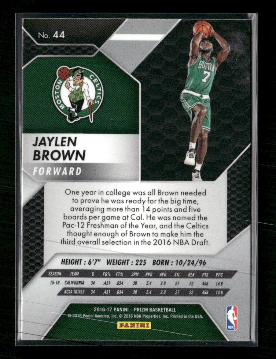 2016-17 Panini Prizm Jaylen Brown RC #44