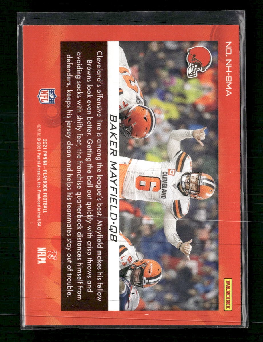 2021 Panini Playbook No Huddle Baker Mayfield #NH-BMA