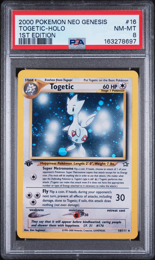 2000 Pokemon Neo Genesis 1st Edition Togetic-Holo 8 PSA #16
