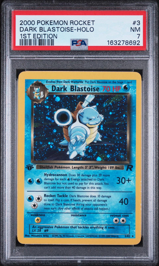 2000 Pokemon Rocket 1st Edition Dark Blastoise-Holo 7 PSA #3