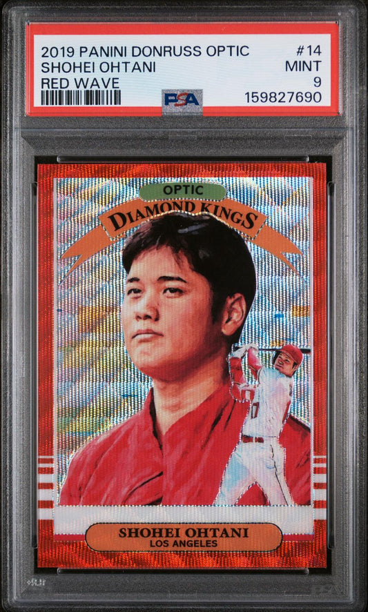 2019 Panini Donruss Optic Red Wave Shohei Ohtani 9 PSA #14