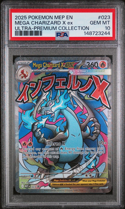 2025 Pokemon Black Star Promo Mega Charizard X Ex 10 PSA #023