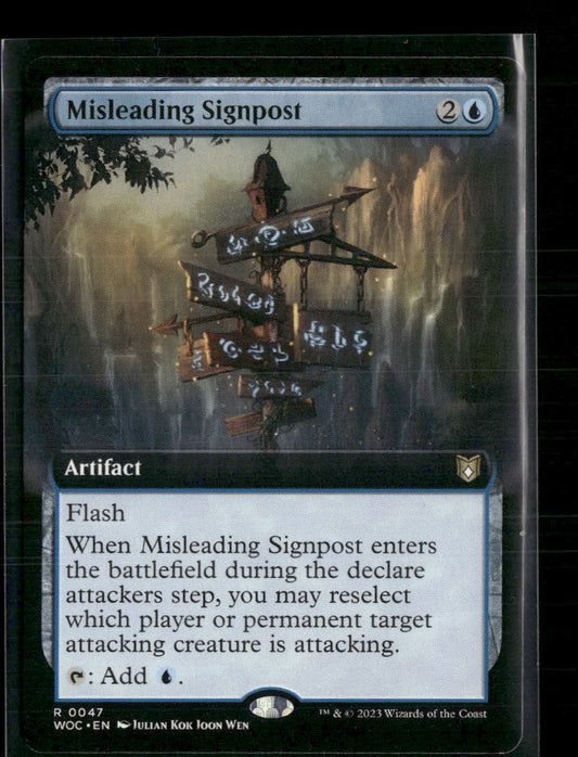 Commander: Wilds of Eldraine Misleading Signpost (Extended Art) #47
