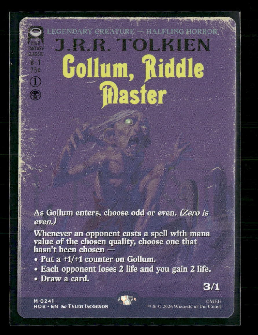The Hobbit Gollum, Riddle Master (Borderless) #241