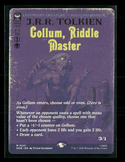 The Hobbit Gollum, Riddle Master (Borderless) #241