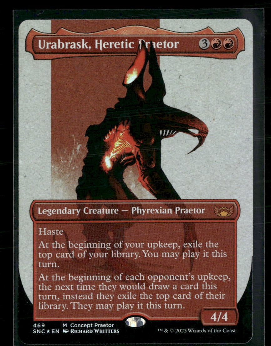 Phyrexia: All Will Be One Urabrask, Heretic Praetor (CP) (Step-And-Compleat foil) #469
