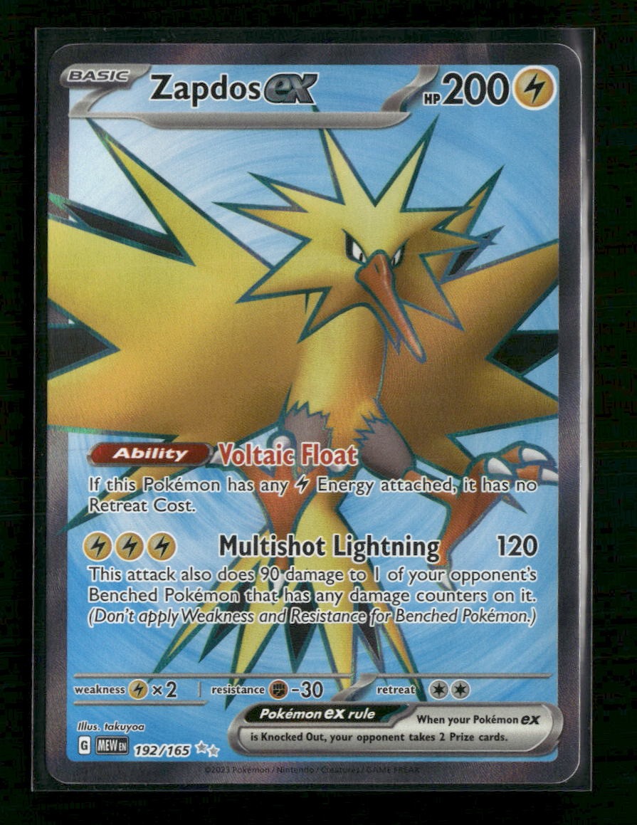 SV: Scarlet & Violet 151 Zapdos ex #192/165 Damaged