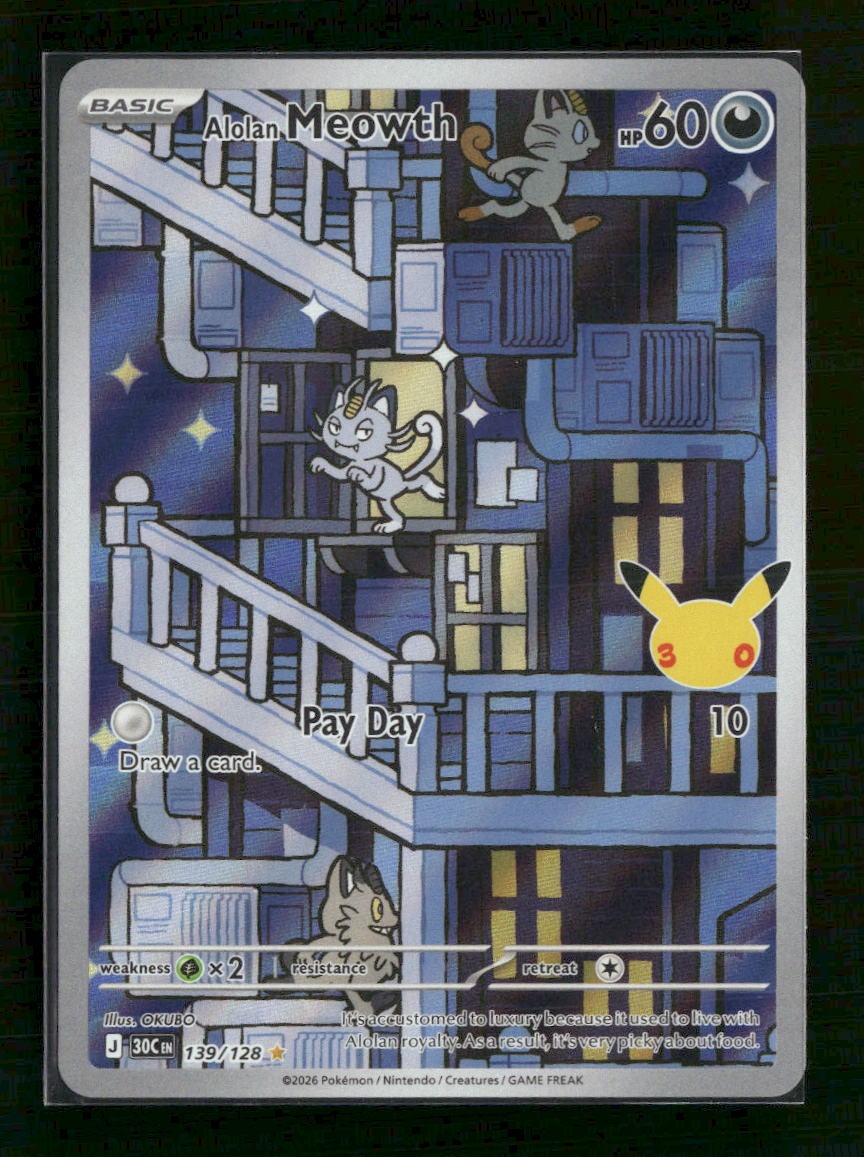 ME: 30th Celebration Alolan Meowth #139/128